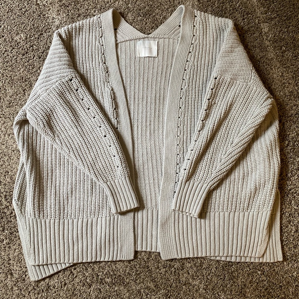 Lucky Brand Women's Gray Sweater Cardigan